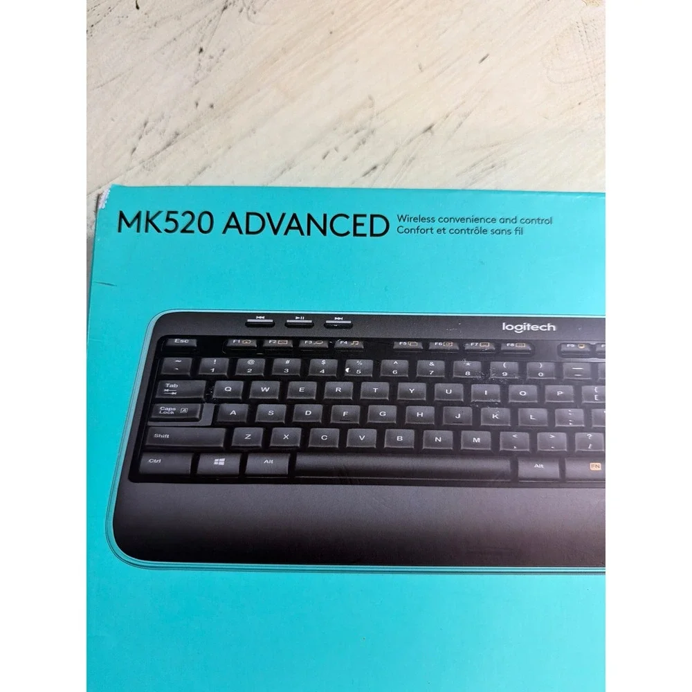 Logitech Wireless Keyboard and Mouse Combo Black Like New Office